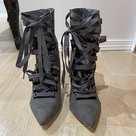 Liliana Gisele  Lace-Up Pump Bootie - Picture 2 of 7